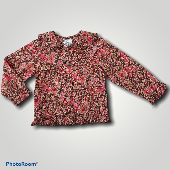 Girls Kate & Libby Floral button down 3 - Picture 5 of 5